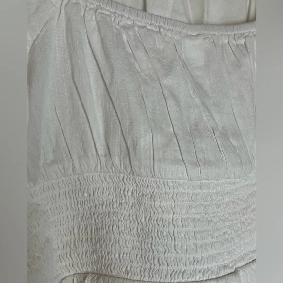 Nordstrom BP White Smocked Mini Dress with Puff Sleeves Juniors Size Small - Picture 16 of 16